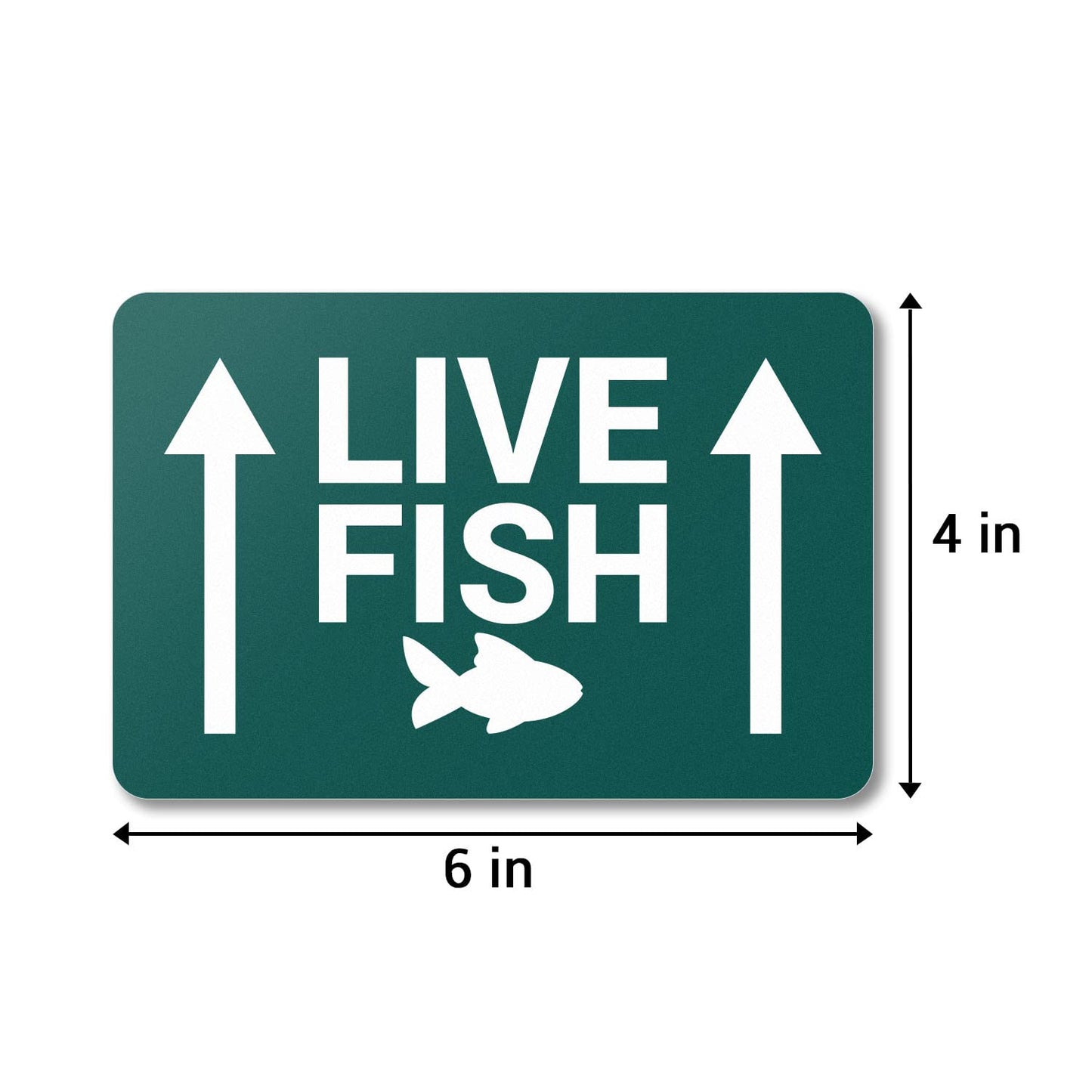 300 Live Fish Stickers - 4 x 6 inch, Live Animal Labels for Shipping & Handling/Instructions/This Side Up Arrow/Fragile Warning Labels
