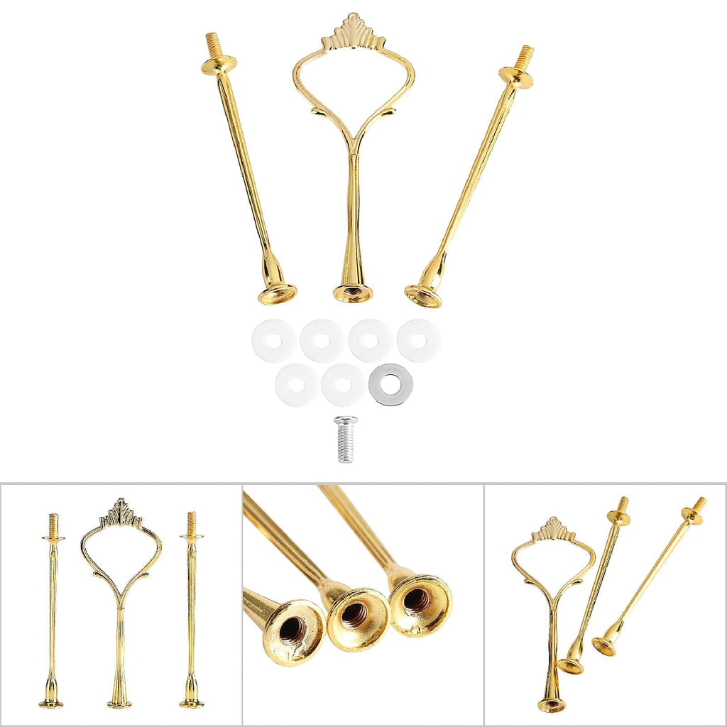 Three-Tier Cake Stand Fittings, Zinc Alloy, Ice Color