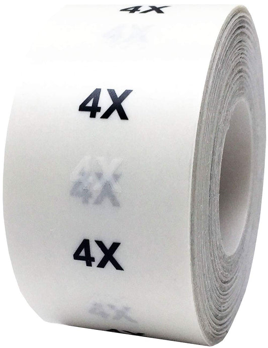 4X Modern Clothing Labels Size Strip Stickers for Retail Apparel 1.25 x 5 Inch 125 Adhesive Stickers 4x