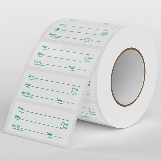 Labels for Food Containers, Kitchen Labels, 2x1 Inch Food Labels Stickers, Freezer Labels to Write On, Removable Labels Tape for Food Storage, Bottle Labels (Green, 500pcs) Green