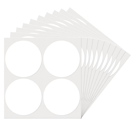 White Dot Stickers 4 Inches Round Sticker, Circle Colored Labels Color Coding Labels for Office Classroom Toddlers Activity 40 Pieces White