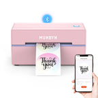 MUNBYN 2 Inch Circle Thermal Sticker Labels and Bluetooth Thermal Label Printer