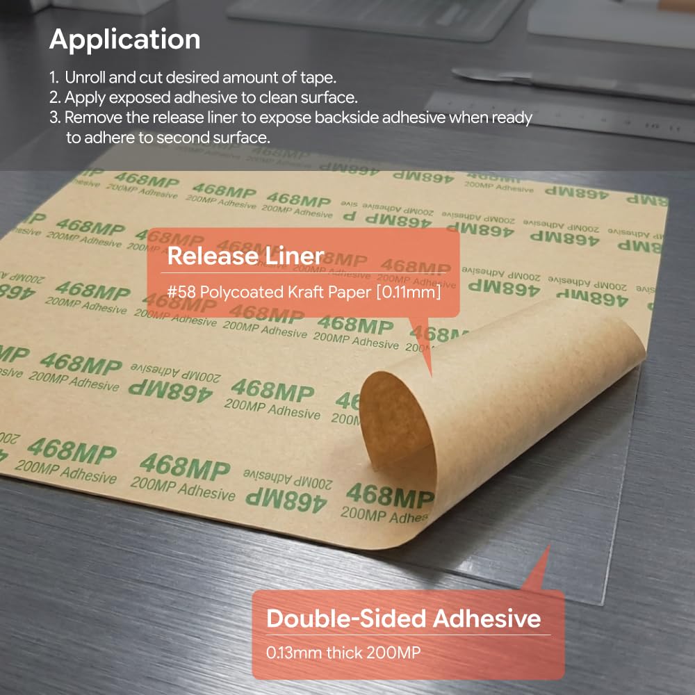 Gizmo Dorks 468MP Double Sided Adhesive Transfer Tape Roll 12 in x 20 ft