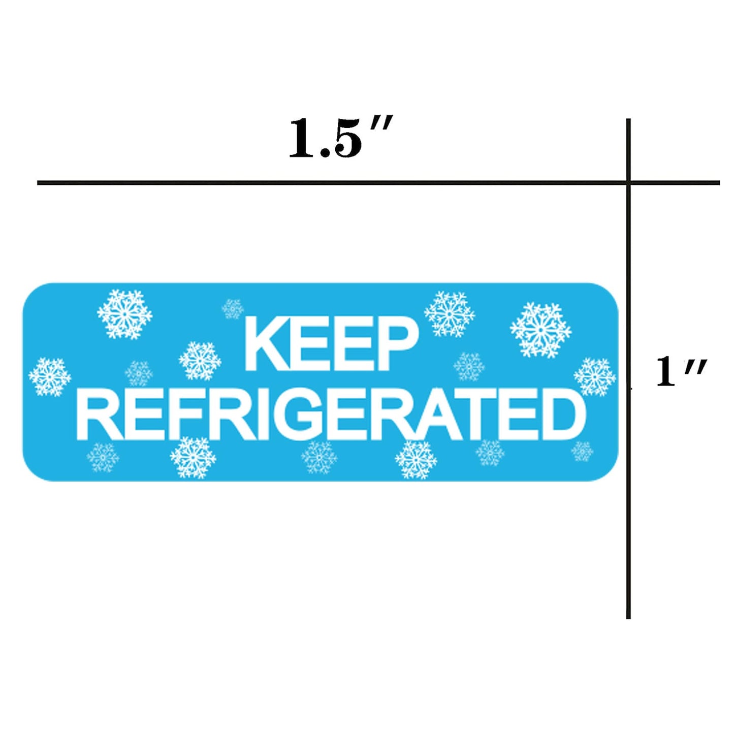 wootile Rectangle Keep Refrigerated Stickers Waterproof Shipping Labels 0.5 X 1.5 Inch Fluorescent Blue Keep REFRIGERATED/Cold Food Packaging Warning Label 500 Adhesive Labels for Pharmacy,Drug Store o.5 X 1.5