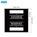 PATIKIL 40 Pack Reserved Table Signs, Double Sided Seating Name Cards Tables Tent Blank Card for Wedding Restaurant Party Event Foodservice, Black