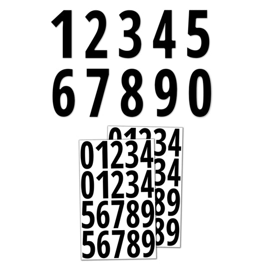 300 Pieces, 3" - Vinyl Stick on Numbers, Waterproof Number Stickers Labels - Black 3 inches