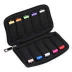 Vellgo soft material USB flash drive case with 10 slots for organizing thumb drives and electronic accessories.