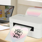 Heart Thermal Labels 3 Inch Gradient Red Vinyl Stickers 500 PCS