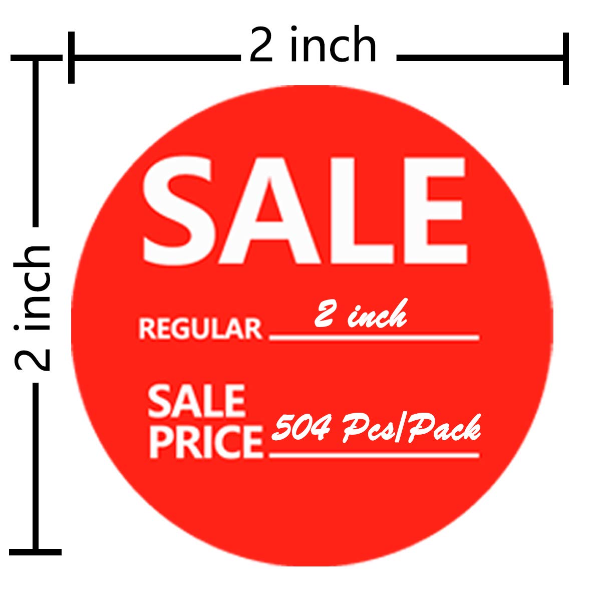 Regular Price Stickers,2 Inch Sale Price Sticker,Red Yellow Price Stickers for Retail Store,504 Pcs/Pack (Pack of 2) Regular (Pack of 2)