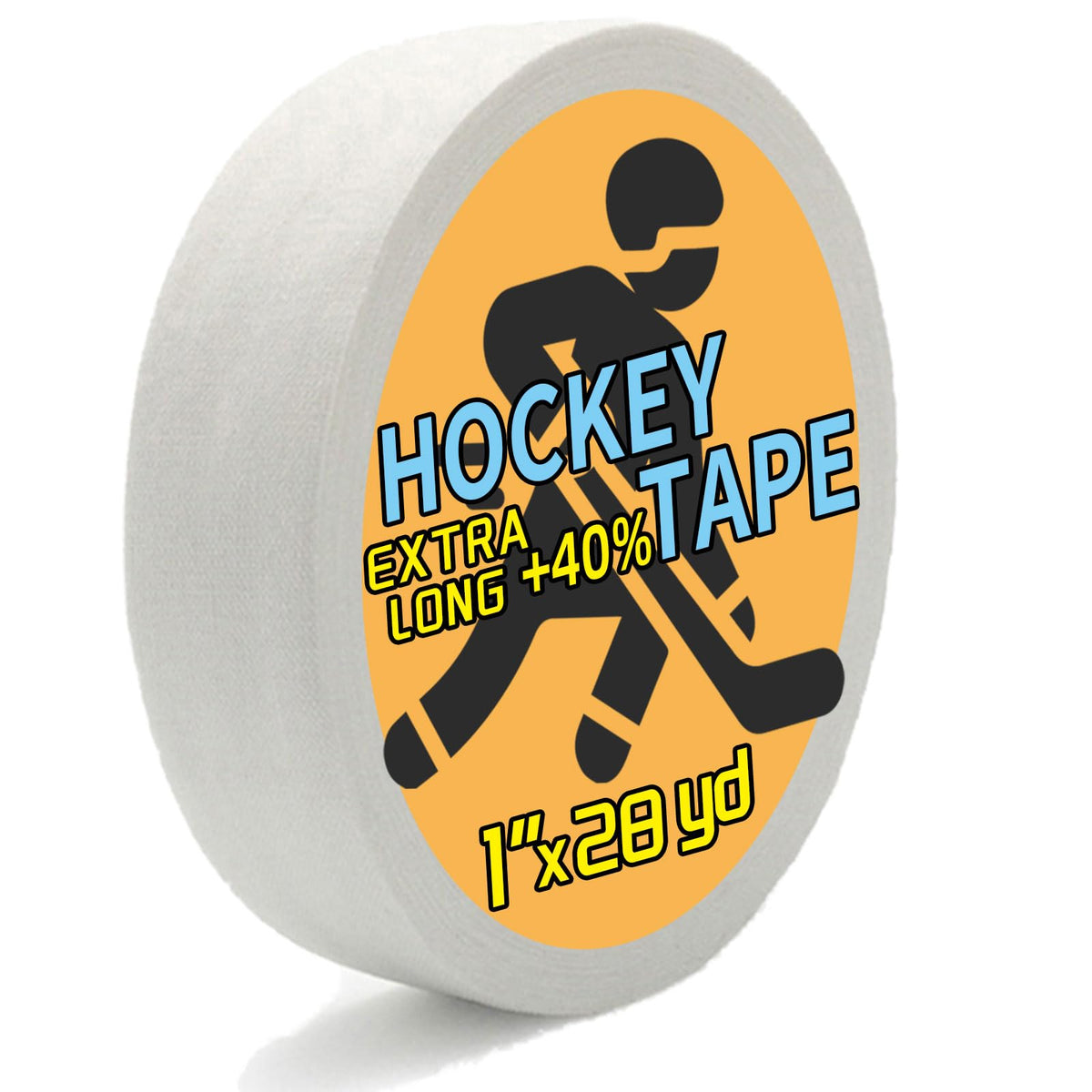 Hockey Tape, Multipurpose Cloth Tape Grip Tape for Lacrosse Stick, Baseball & Softball Bats, Rackets, Pullup Bars, Gardening Tools, Gym, Sports Handle (White) White