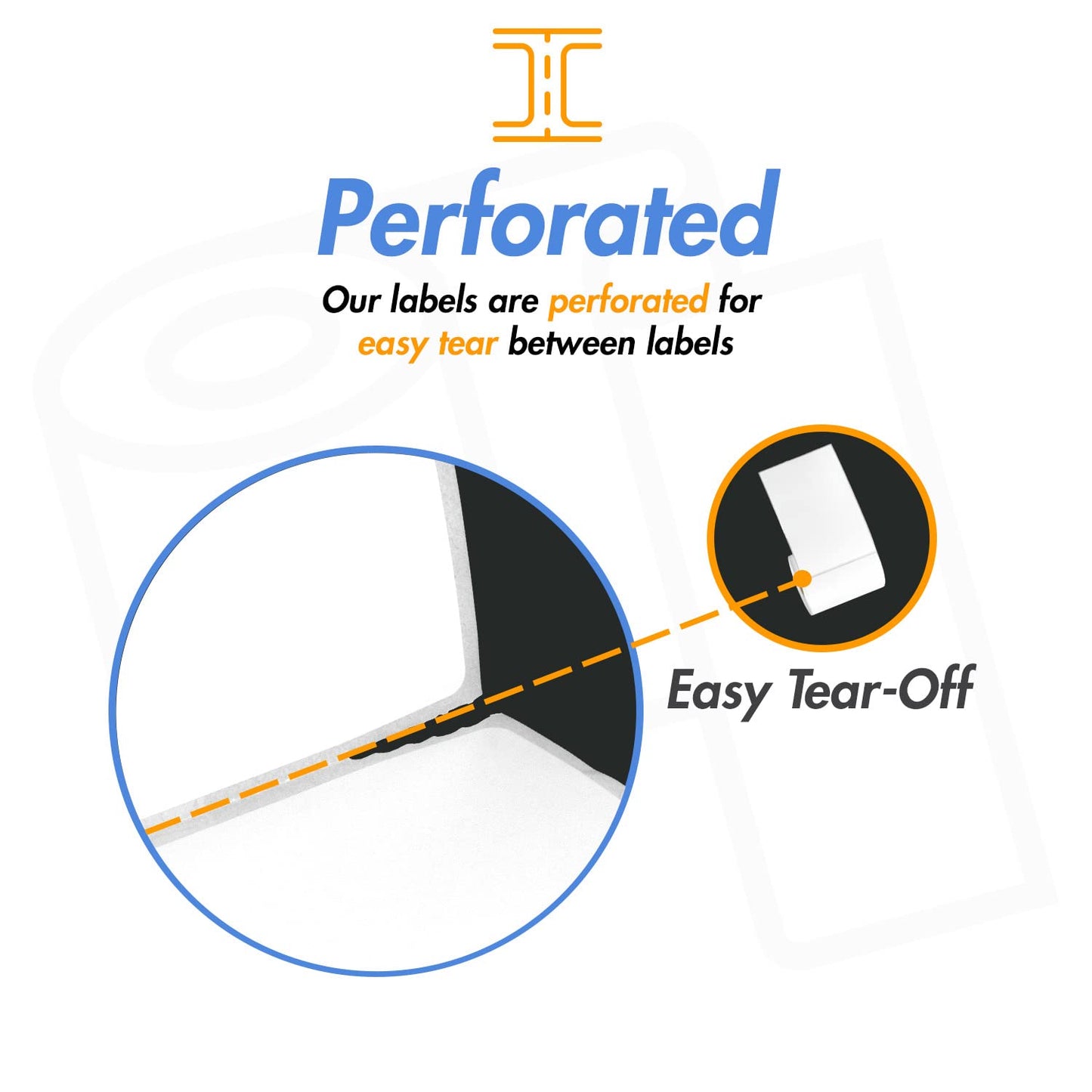 (4 Rolls, 900/Roll) 1.5” x 1.5” Direct Thermal Labels - 1” Core, Compatible with Rollo Label Printer & Zebra Desktop Printers - All Purpose QR Barcode Address - Adhesive Perforated