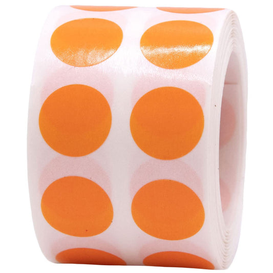 Orange 1/2" Inch Transparent Color Coding Labels, 1,000 Total Adhesive Stickers On A Roll, Ideal for Planners, Journals, Mailing Seals and Crafting Ideas Orange