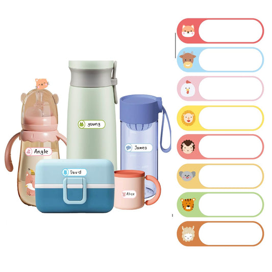 Baby Bottle Labels for Daycare, Self-Laminating, Waterproof Write-On Name Labels, Dishwasher, Freezer, Kitchen Safe, Pack of 96