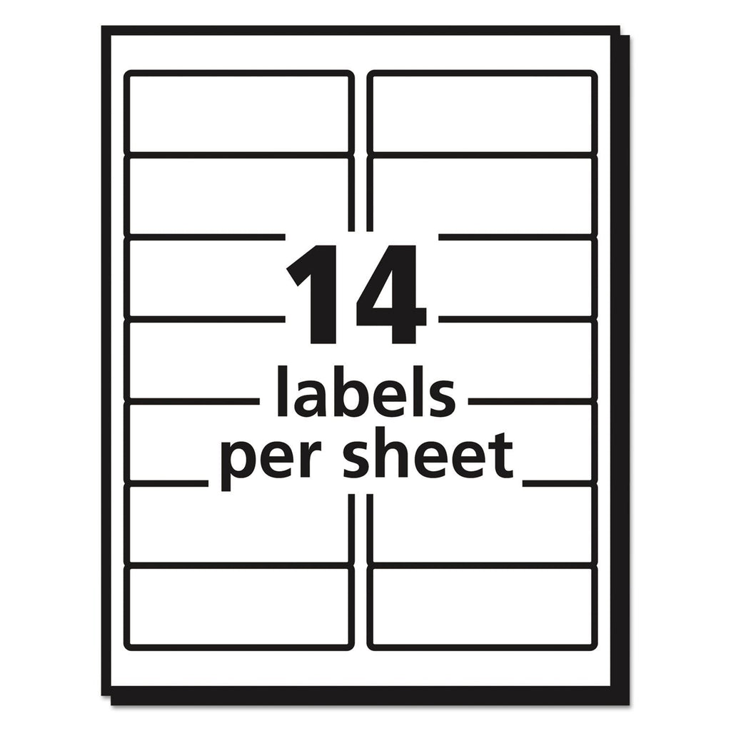 Avery 5162 Laser Labels, Mailing,1-1/3-Inch x4-Inch, 1400/BX, White