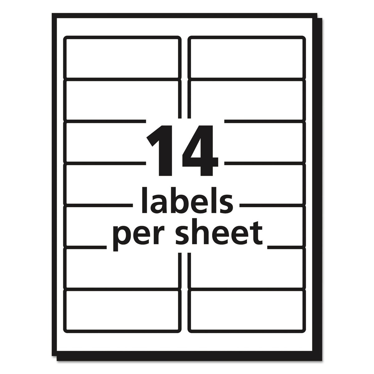 Avery 5162 Laser Labels, Mailing,1-1/3-Inch x4-Inch, 1400/BX, White