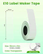 6 Rolls Compatible with SUPVAN E10 & SUPVAN E11 Bluetooth Label Maker 6