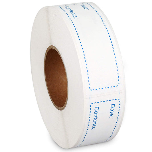 Removable Freezer Labels for Food Storage Blue 1x3inch 500pcs