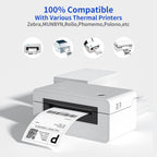 4" x 6" Fanfold Direct Thermal Labels, 500 Per Stack, White Perforated Shipping Labels Compatible with Zebra, Elton Printers(1 Stack) 500 Labels/Stack 1 Stack