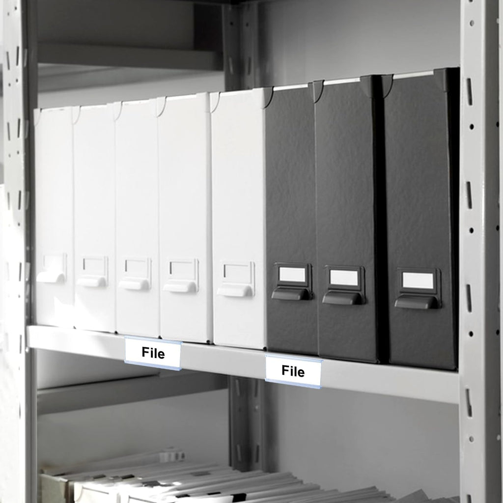 38 Pack Wire Shelf Label Holder, 3 inch Shelf Labels, Shelf Clips for Metal Shelving(Paper Insert Not Included) 38