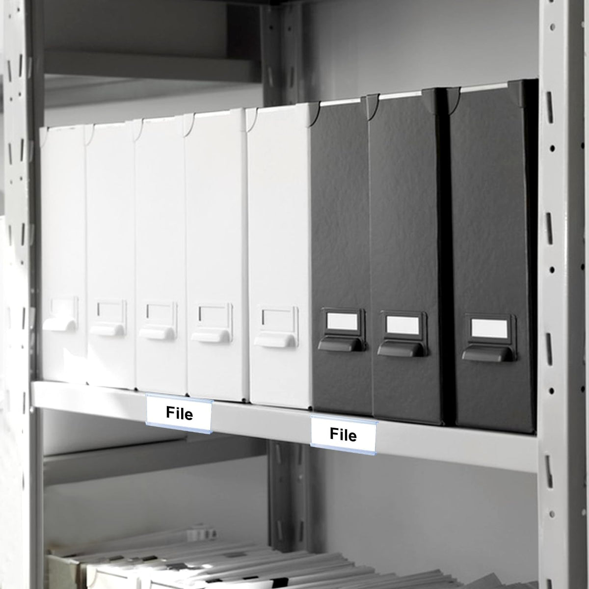 38 Pack Wire Shelf Label Holder, 3 inch Shelf Labels, Shelf Clips for Metal Shelving(Paper Insert Not Included) 38