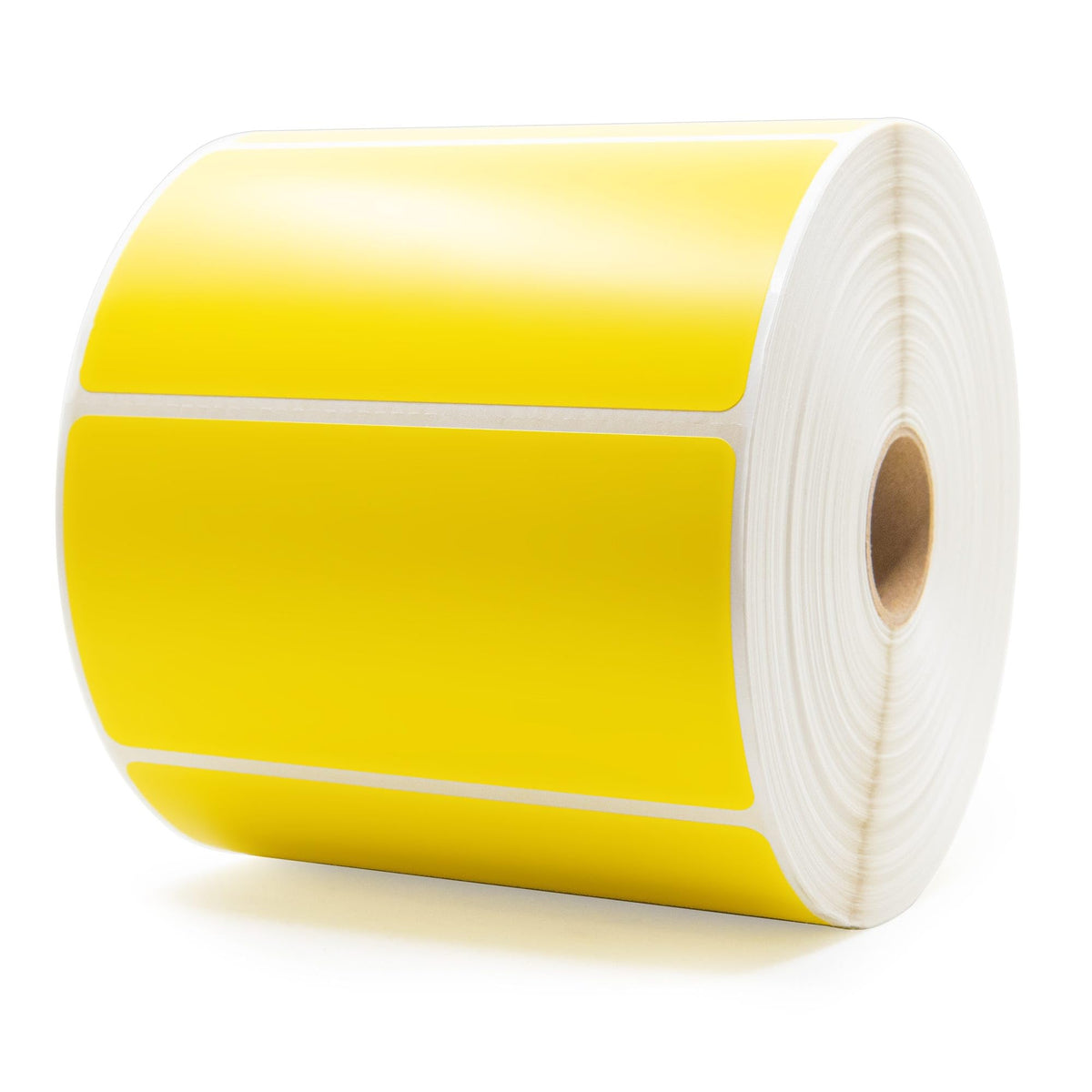Yellow Zebra shipping labels by Labelvalue, 4"x2" size, with bold black printing for easy handling and identification.