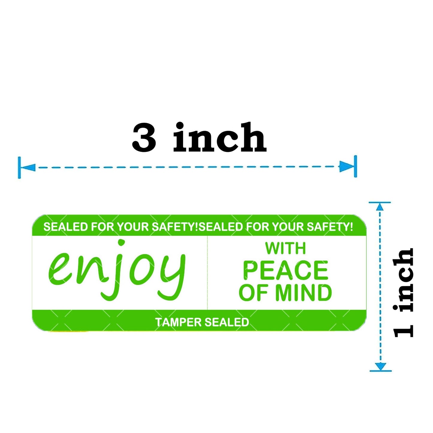 Tamper-Evident Sealed Freshness Labels 1 x 3 inch Tamper Evident Food Package Stickers 500 PCS Food Delivery Stickers- Adhesive Sticker for Safe Food Delivery Food Containers Bags