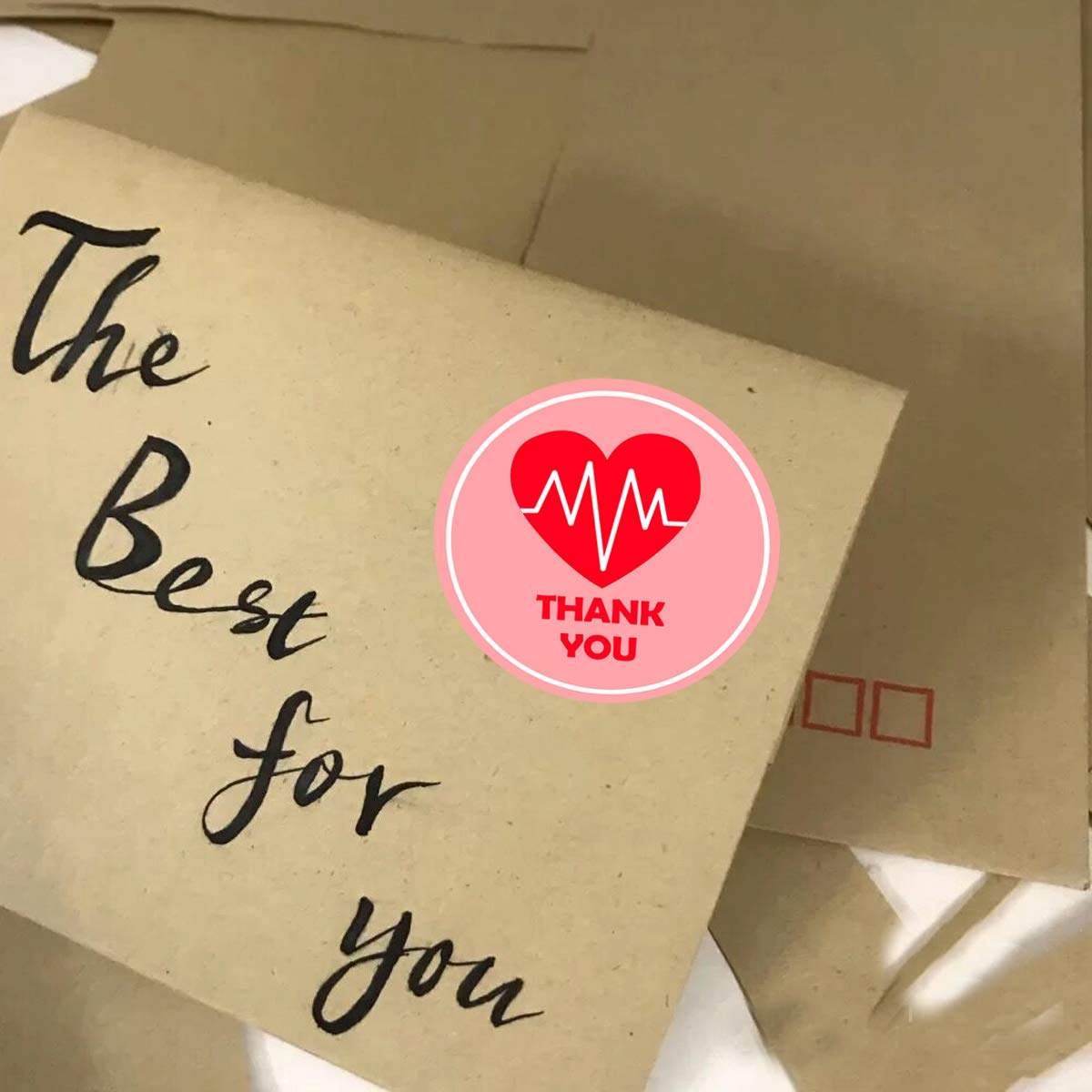 Healthcare Workers Thank You for All You Do Stickers,Red Heart Stickers for Healthcare Heroes,1.5 Inch Labels for Nures,Doctors.500 Pcs Per Roll.