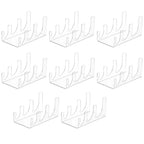 Homaisson 8 PCS Acrylic Plate Stands for Display, 3-Tier Clear Dinnerware Rack Set, Multifunction Transparent Plate Holders for Kitchen Cabinets, China Platters, Glass Cups, Books, 7.2 x 3.9 x 3.9 in