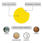 ChromaLabel 2 inch Color-Code Dot Labels | 500/Roll (Yellow) 2" Yellow