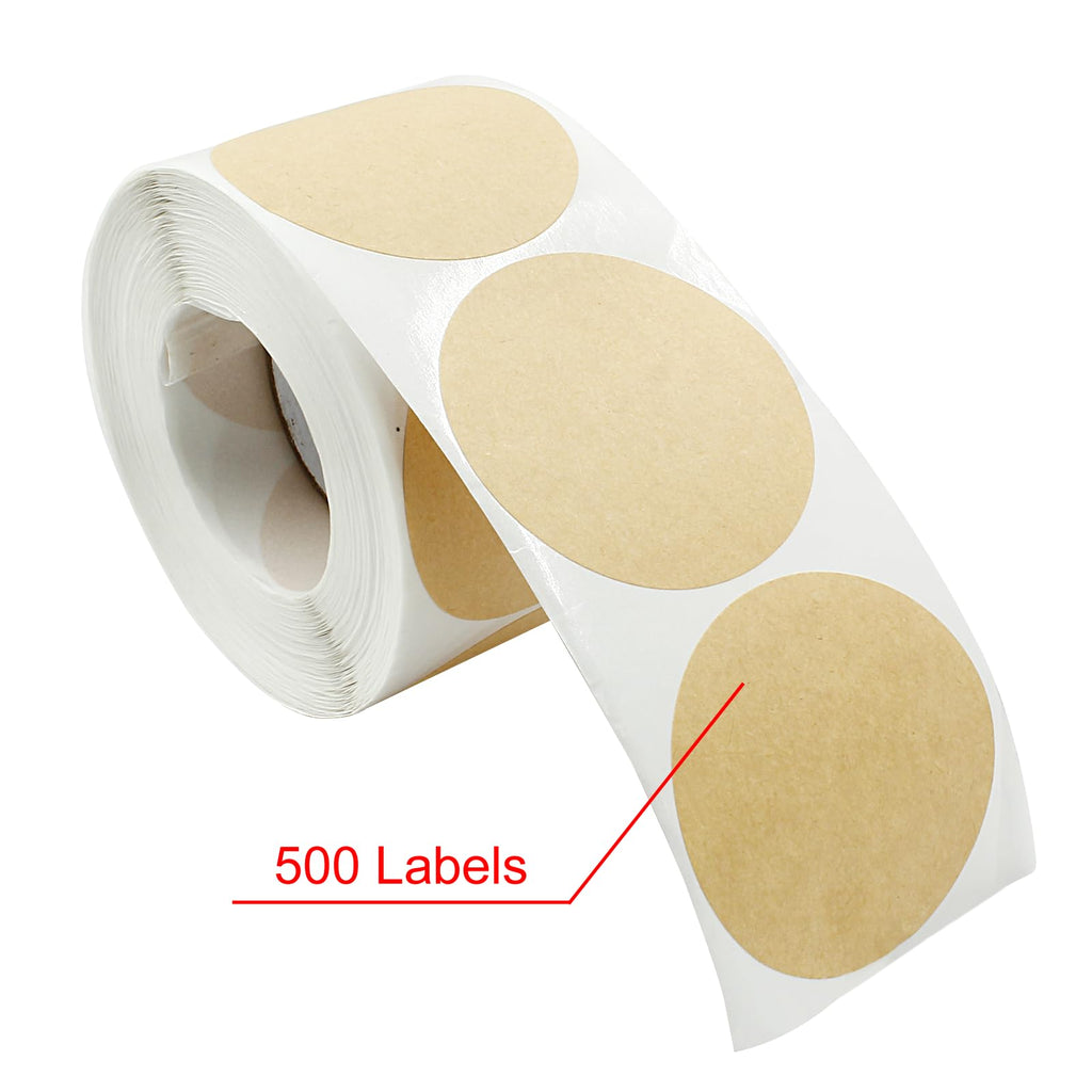 2 Inch Kraft Code Dot Stickers 2"