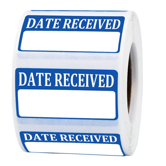 Date Received Stickers Labels, 2 x 1 Inch Adhesive Color Coding Medical Stickers Shipping Labels for Inventory,Packing,Handling,Moving(500 Pcs)
