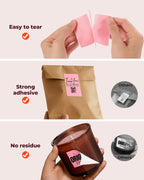 2.25x1.25 Pink Thermal Labels 1,000 Labels/Roll+2" Round Thermal Labels 150 Labels/Roll