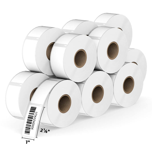 Compatible Direct Thermal Labels Replacement for DYMO 30336 (1" x 2-1/8") 12 Rolls Return Address & Barcode Labels - Use with Labelwriter 450, 450 Turbo, 4XL Printers - 500 Labels/Roll 1" x 2-1/8" / 12 Rolls