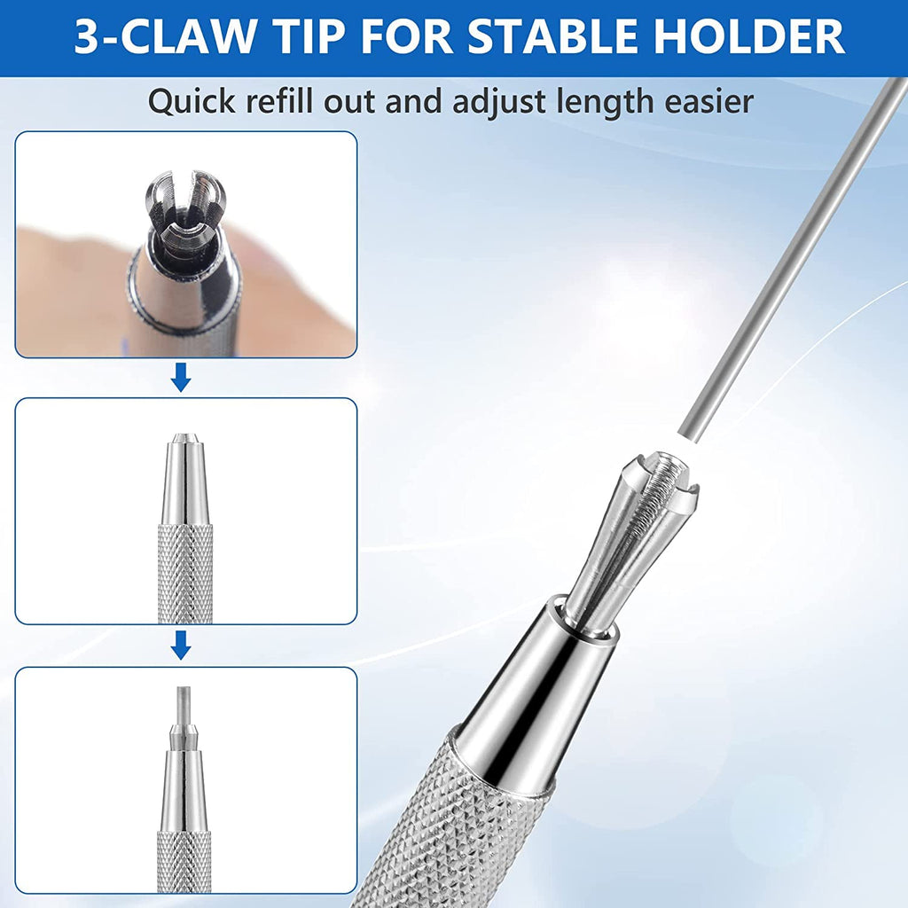 Hiboom 4PCS Welders Pencil with 48 Pcs Silver Round Refills 4
