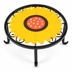 Beverage Dispenser Stand, Heavy Duty Metal Plant Pot Holder (Round, Black)