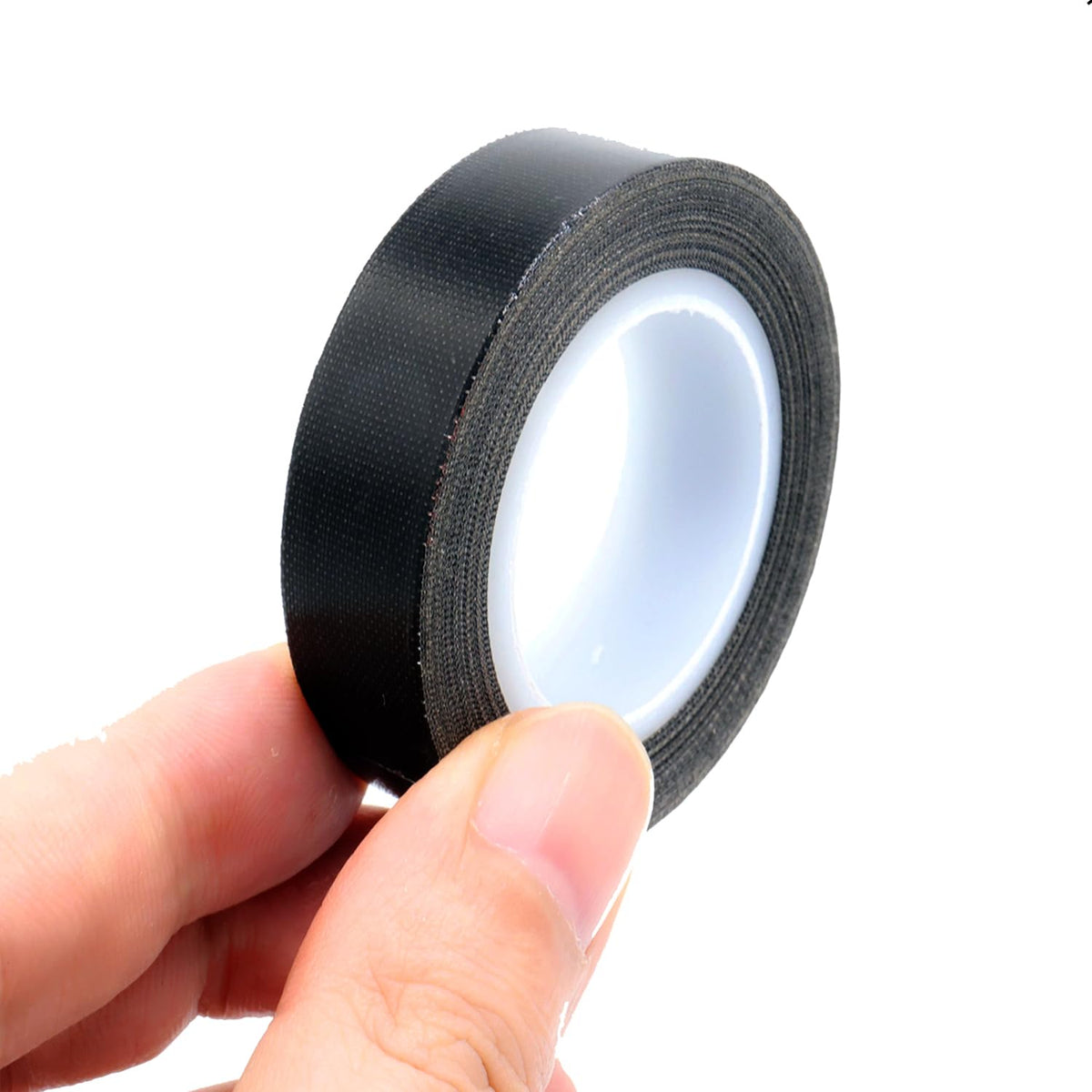 1Roll Heat Resistant Tape, High Temperature Heat Transfer Tape, PTFE Tape,Film Adhesive Tape, 13mm / 1/2" Width, 10m / 33ft Length, Black 0.5" / 1.3cm Width