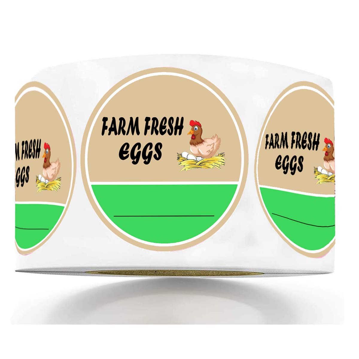 reMarkable Farm Fresh Eggs Stickers, 2 Inch Round - 500Pcs, Egg Carton Labels