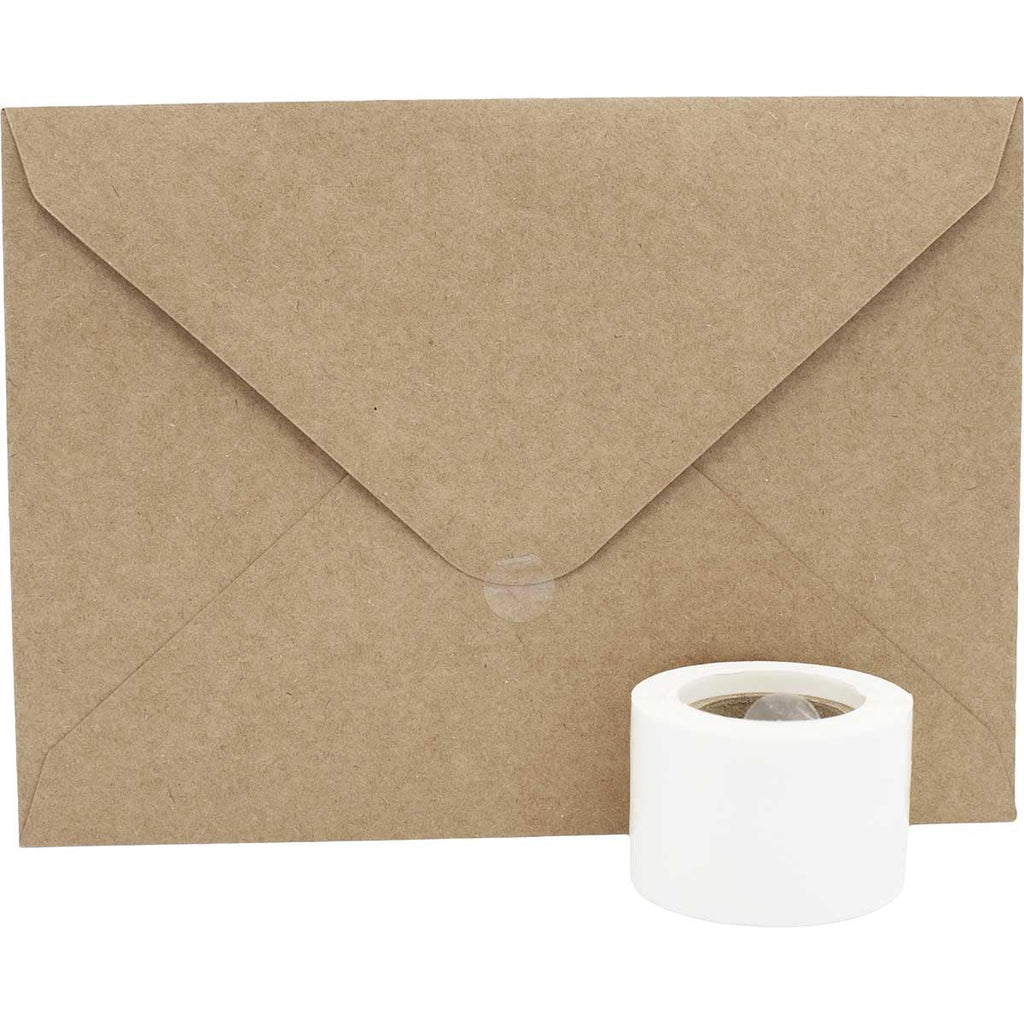 Ultra Clear Retail Wafer Seals for Mailing Packaging .5 Inch Round Circle Dots 1,000 Adhesive Stickers
