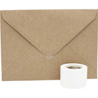 Ultra Clear Retail Wafer Seals for Mailing Packaging .5 Inch Round Circle Dots 1,000 Adhesive Stickers