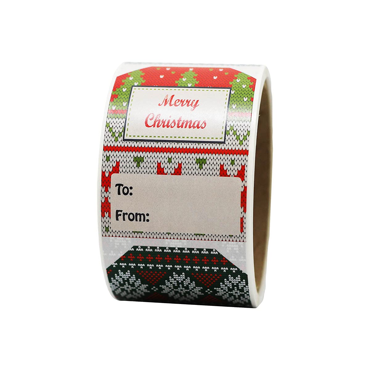 Christmas Sweater Holiday Gift Tag Stickers 2 x 3 Inch 100 Total Labels