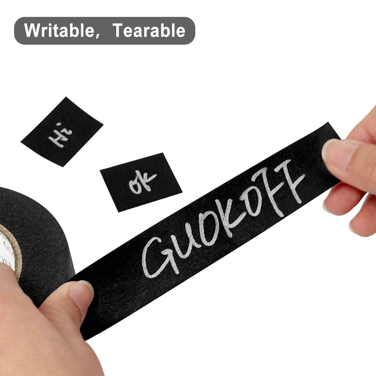 Black Masking Tape, 2 Inch x 55 Yards x 1 Rolls, Black Painters Tape, General Purpose Painting Adhesive Tape for Arts DIY Crafts Labeling