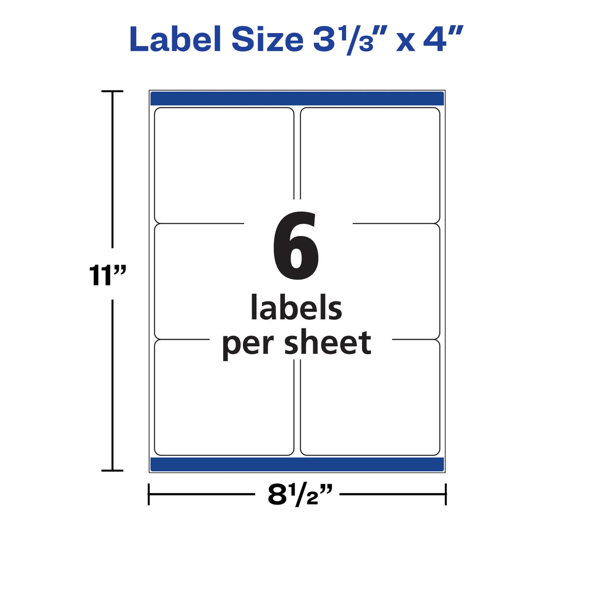 Avery Durable Waterproof Shipping Labels with Sure Feed Technology, 3-1/3" x 4", White, Laser Compatible, 300 Blank Labels Total, Great for Mailing, Branding, and More (5524) 3-1/3" x 4" (Pack of 1) 300 labels
