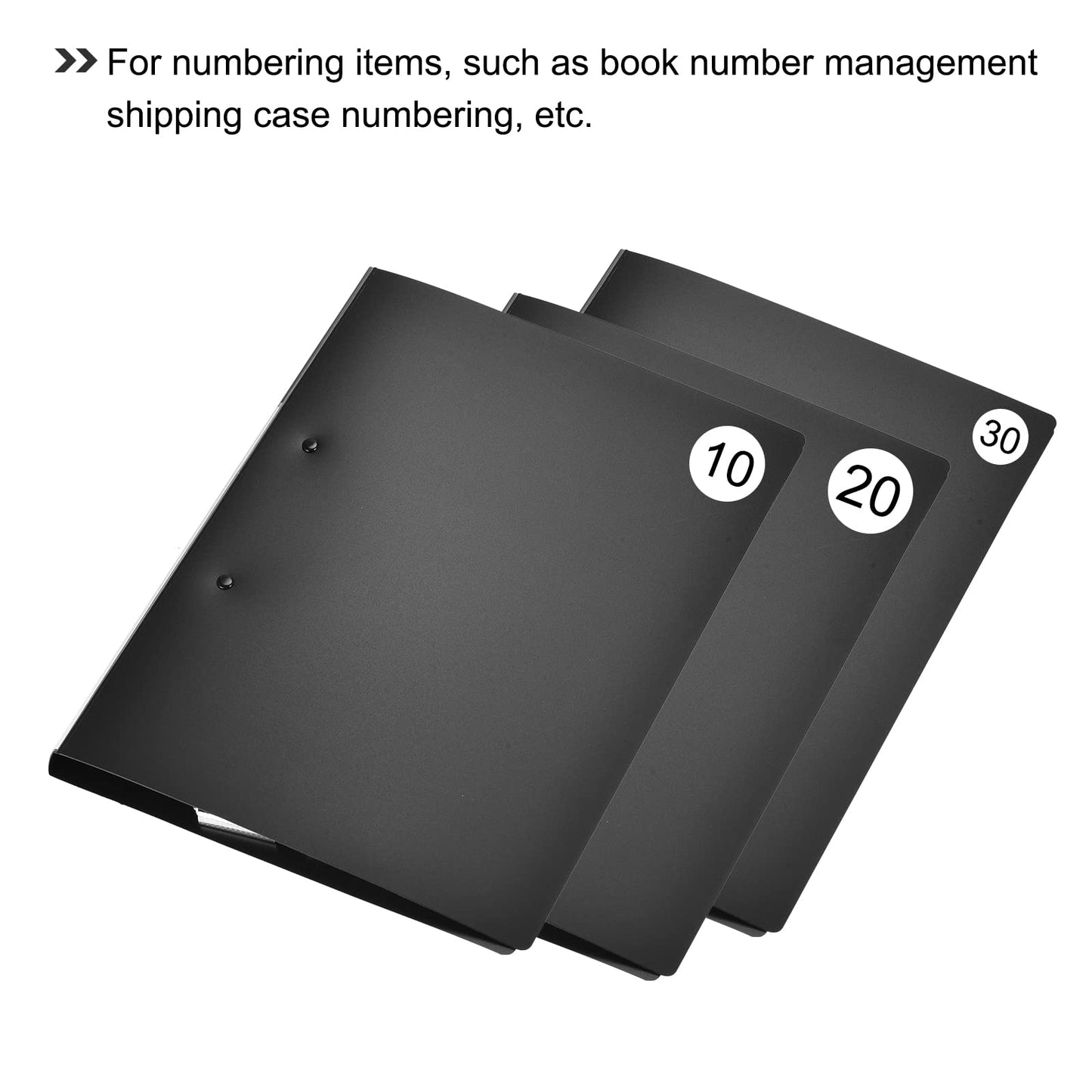 MECCANIXITY 0 to 9 Number Stickers Number Label Self Adhesive Marked Sticker 13mm/0.5" for Classification, Pack of 20 0.5 inch