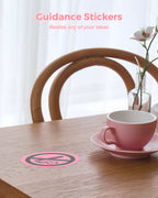 3 Inch Pink Circle Thermal Sticker Labels+Shipping Label Holder