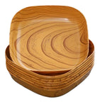6PCS Wood-grain pattern multi-functional bone-serving dish