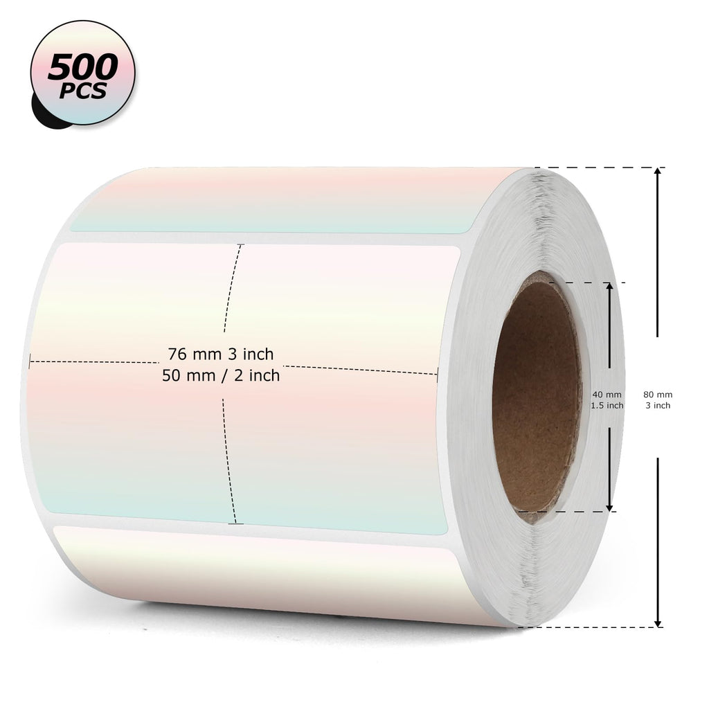Gradient Thermal Labels 2 × 3 Inch Waterproof Red Stickers 500 PCS Gradient Red