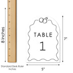 Big Dot of Happiness Wedding Rings Table Numbers, Engagement and Anniversary Party Decor, Wedding Centerpieces, Double-Sided 5 x 7 inches Cards, Table Numbers - 1-20