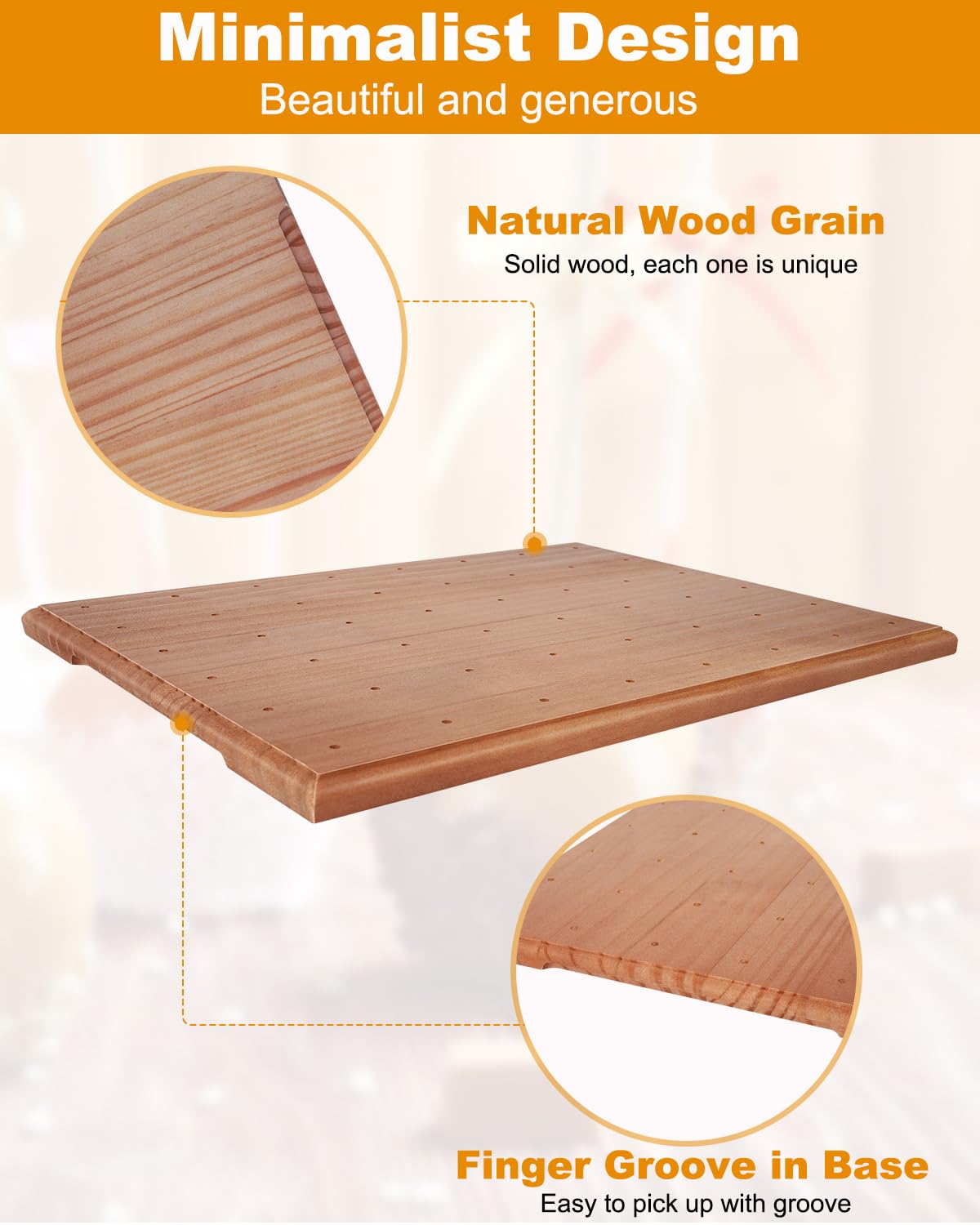 48 Hole Wooden Cake Pop Stand, Cake Pop Holder for Dessert Display Walnut Only 48 Hole Stand