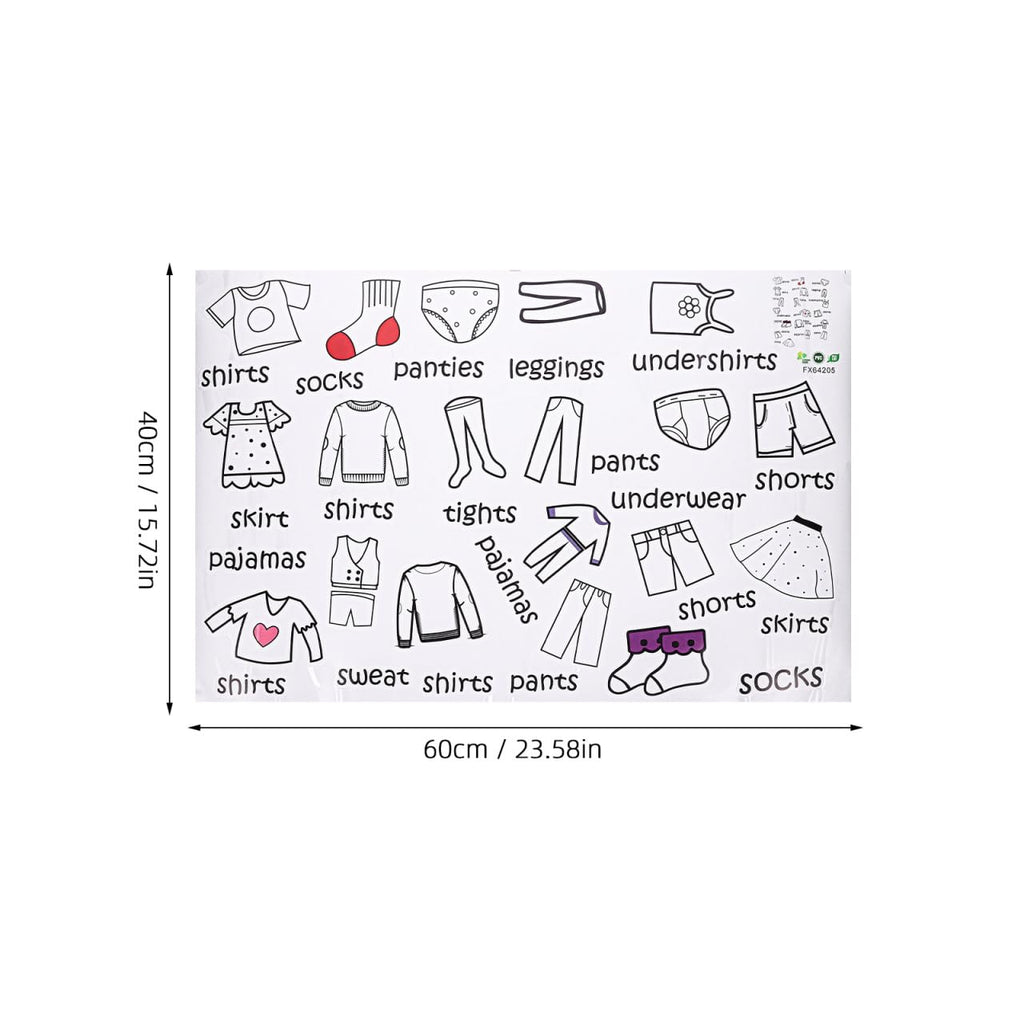 Veemoon Dresser Clothing Labels, Baby Drawer Clothing Sort Labels Removable Clothes Classification Sticker Peel and Stick Clothes Organizer Sticker for Kids Room Wardrobe Closet Drawer (40 × 60cm)