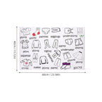 Veemoon Dresser Clothing Labels, Baby Drawer Clothing Sort Labels Removable Clothes Classification Sticker Peel and Stick Clothes Organizer Sticker for Kids Room Wardrobe Closet Drawer (40 × 60cm)